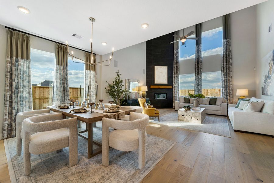 Furnished interior in a model home at Sunterra Lakes in Brookshire (Image 7).