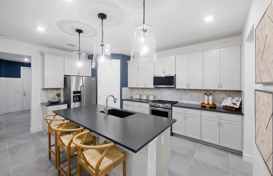 Kitchens with designer finishes, with quality included by Pulte Homes, your ideal new home builder