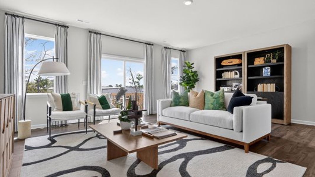 Furnished interior in a model home at The Townes at Madden West in Fuquay Varina (Image 34).