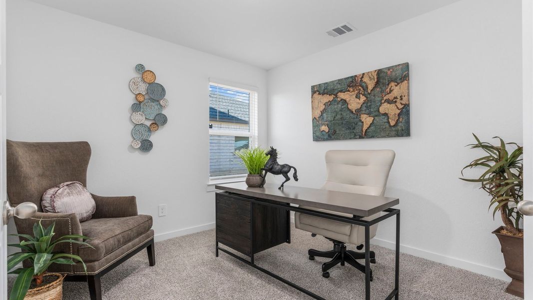 Furnished interior in a model home at Caldwell Crossing in Iowa Colony (Image 17). Furnished interior in a model home at Caldwell Crossing in Iowa Colony (Image 17).