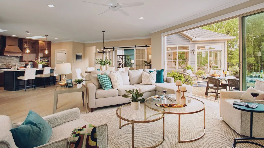 Furnished interior in a model home at The Courtyards at Walters Farm in Huntersville (Image 15).