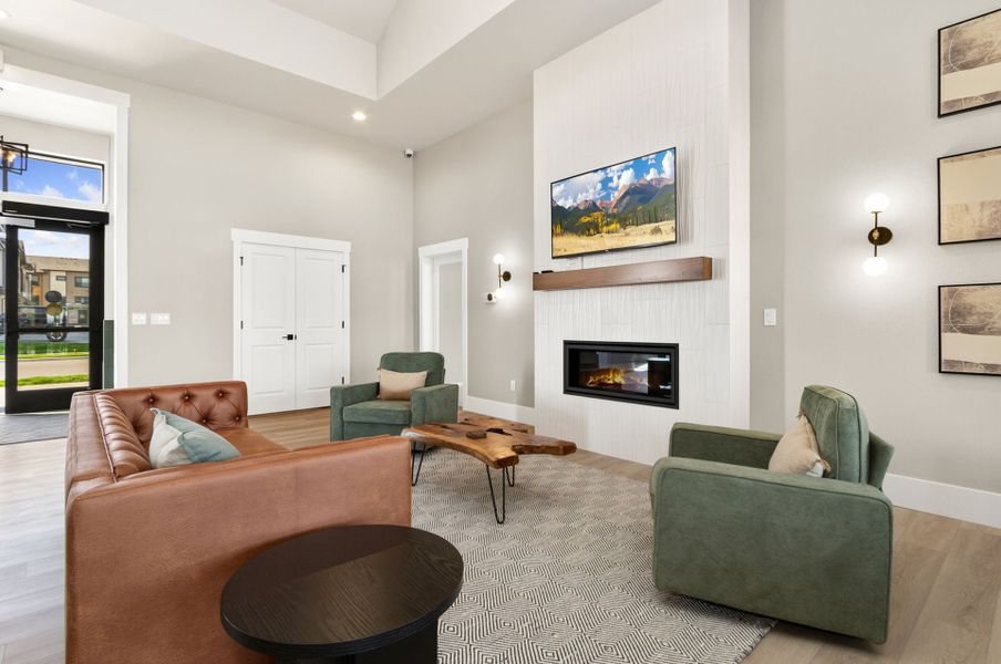 Furnished interior in a model home at Northfield at Old Town in Fort Collins (Image 9).