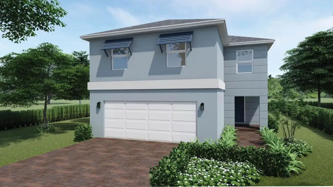 Front exterior of a home in the Highland Estates community, located in Homestead, FL (Image 2). Front exterior of a home in the Highland Estates community, located in Homestead, FL (Image 2).