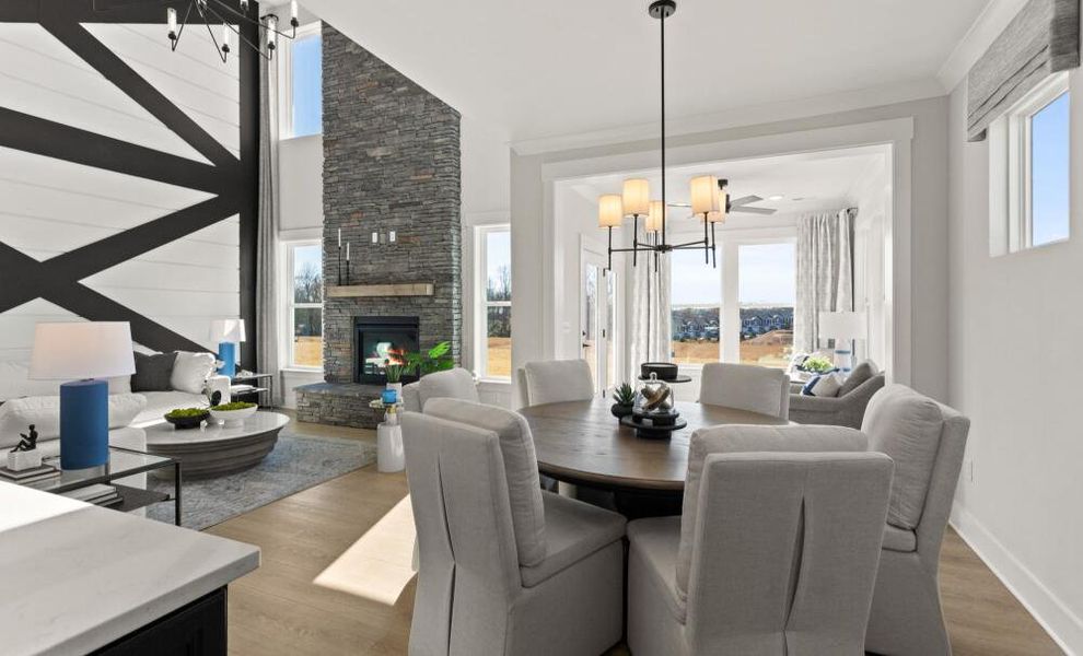 Furnished interior in a model home at Founders Club in Moore (Image 10).