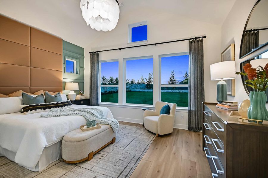 Furnished interior in a model home at Flora in Hutto (Image 10).