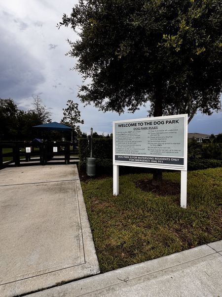 A welcoming dog park with lush greenery in RiverTown - WaterSong by Mattamy Homes, St. Johns, FL. A welcoming dog park with lush greenery in RiverTown - WaterSong by Mattamy Homes, St. Johns, FL.