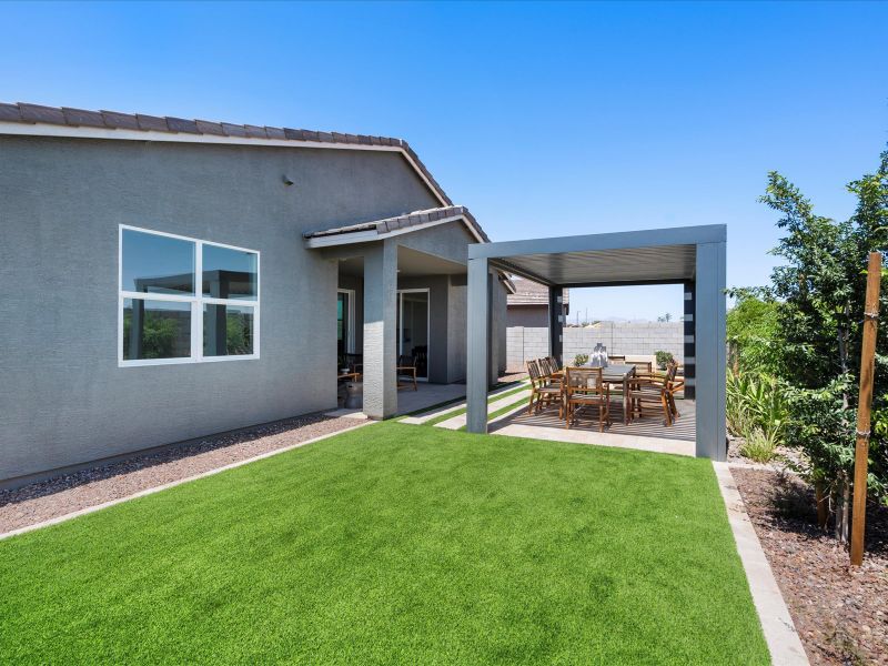 Backyard in the Bailey Floorplan at Bella Vista Trails