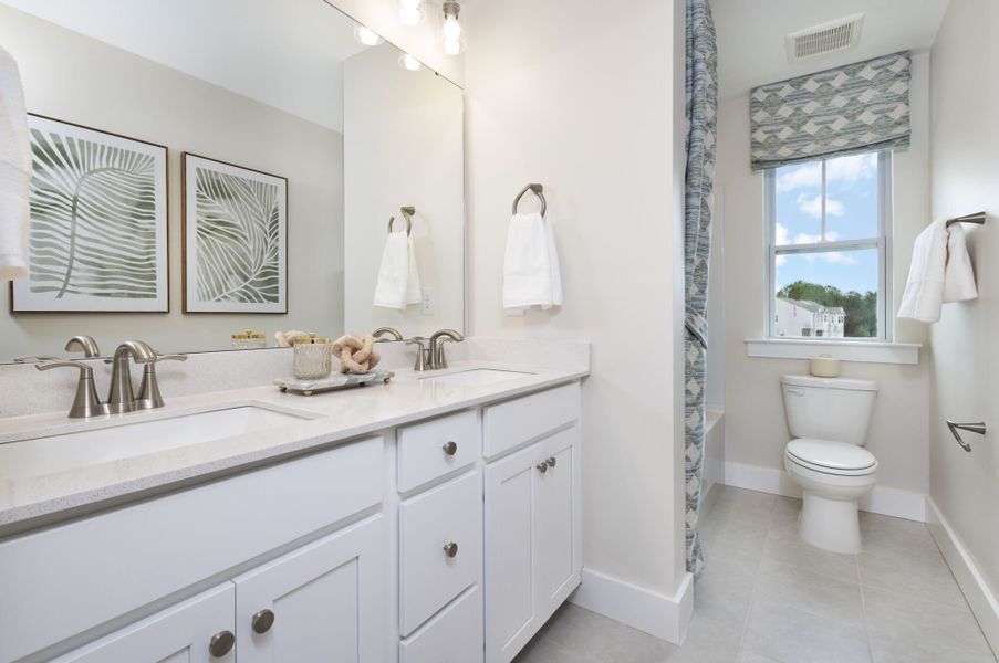 Furnished interior in a model home at Powell in Angier (Image 6).