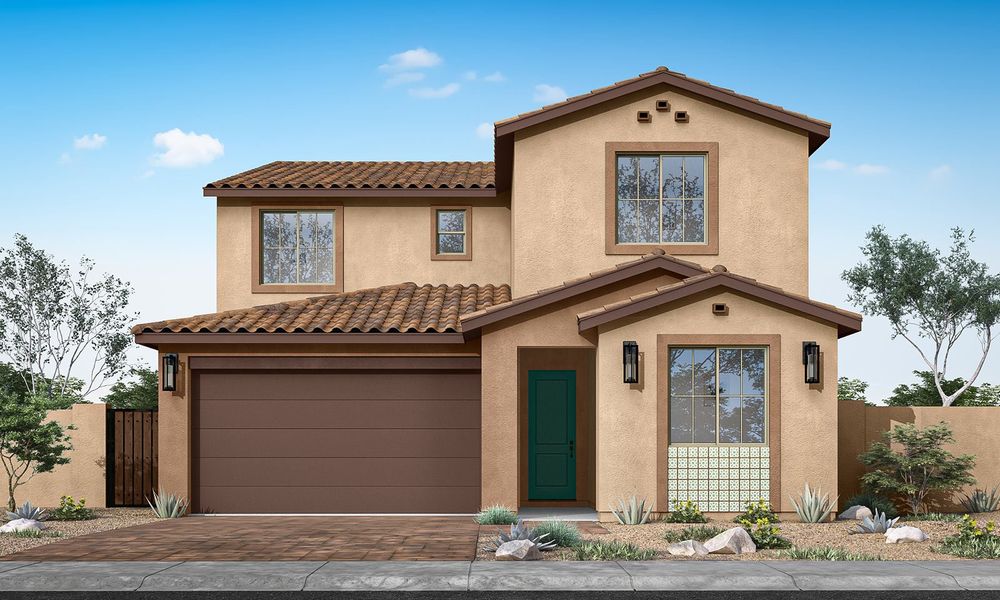 Front exterior of a home in the Terraza community, located in San Tan Valley, AZ (Image 19).