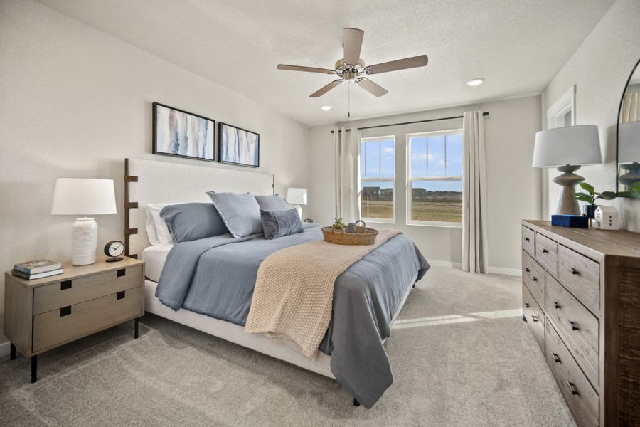 Furnished interior in a model home at Aspen Meadows – Townhomes in Colorado Springs (Image 20). Furnished interior in a model home at Aspen Meadows – Townhomes in Colorado Springs (Image 20).