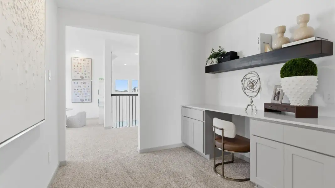 Furnished interior in a model home at Alexander 65' Homesites in Pearland (Image 37).