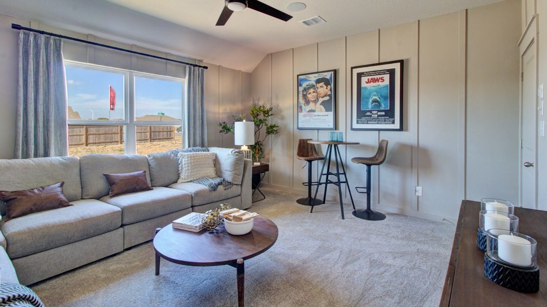 Furnished interior in a model home at Cloud Country in New Braunfels (Image 22).