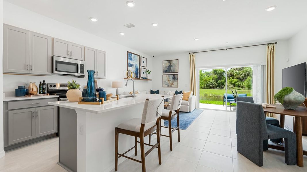 Furnished interior in a model home at The Towns at Tiburon in Nokomis (Image 9).