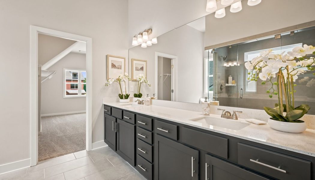 Furnished interior in a model home at Fowler Farms in Auburn (Image 132).