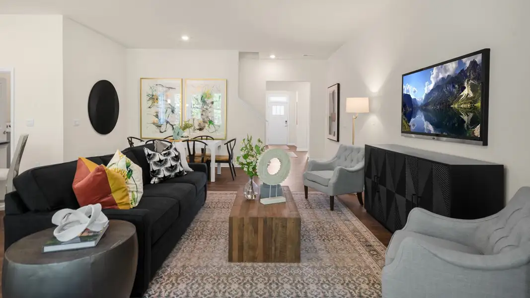 Furnished interior in a model home at The Villas at Martin Farms in Aberdeen (Image 9).