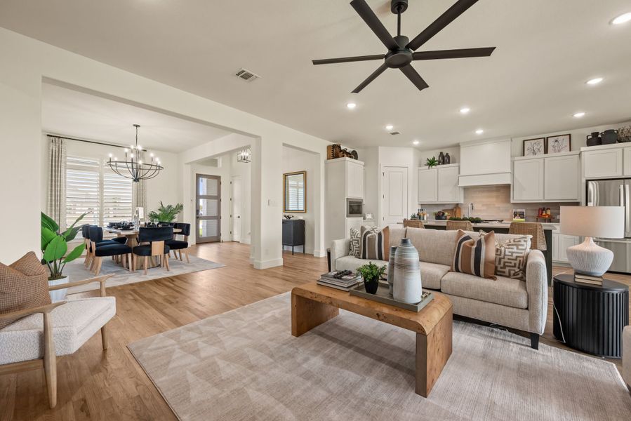 Furnished interior in a model home at Settlers Glen in New Fairview (Image 12). Furnished interior in a model home at Settlers Glen in New Fairview (Image 12).