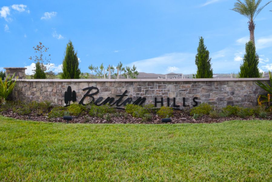 Entrance to the Benton Hills community in Brooksville, FL, featuring signage and landscaping (Image 1).