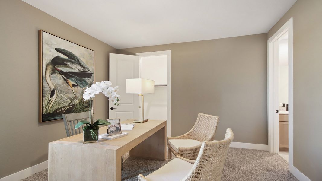 Furnished interior in a model home at Mill Creek Estates in Magnolia (Image 23). Furnished interior in a model home at Mill Creek Estates in Magnolia (Image 23).