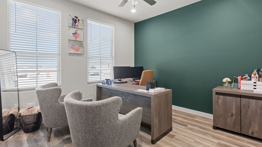 Furnished interior in a model home at Desert Ridge in Odessa (Image 22).