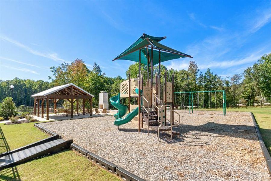 Let the grandkids run off some steam at the community playground!