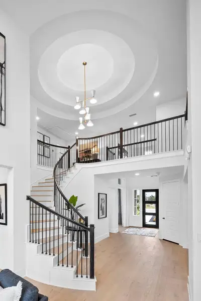 Furnished interior in a model home at Lakeside at Tessera - 60' in Lago Vista (Image 4). Furnished interior in a model home at Lakeside at Tessera - 60' in Lago Vista (Image 4).