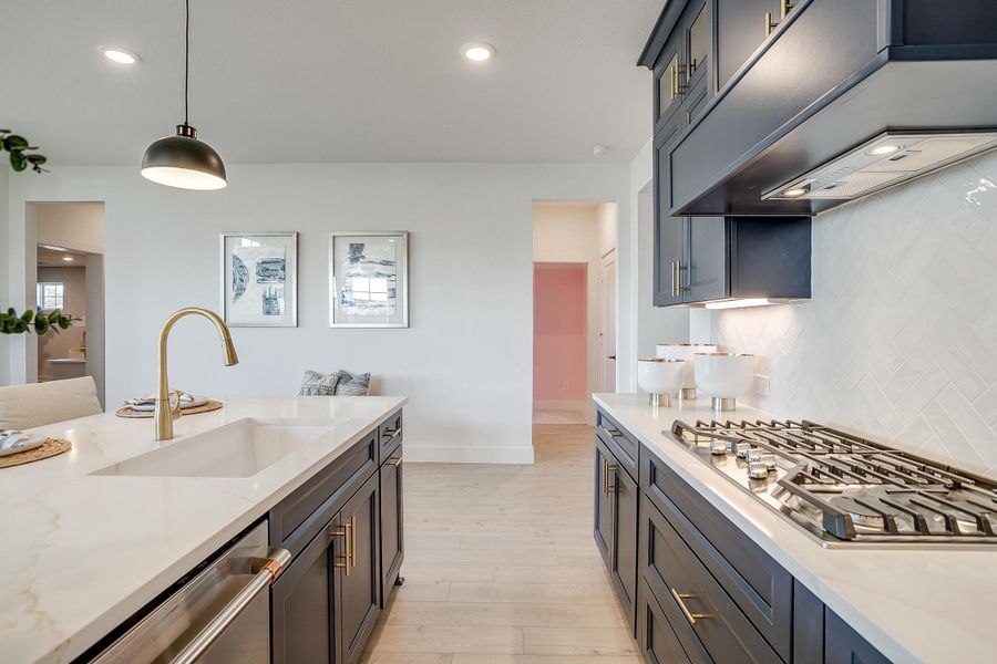 Furnished interior in a model home at MidTowne in Midlothian (Image 13).