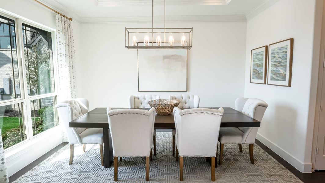 Furnished interior in a model home at Wellspring Estates in Celina (Image 2).