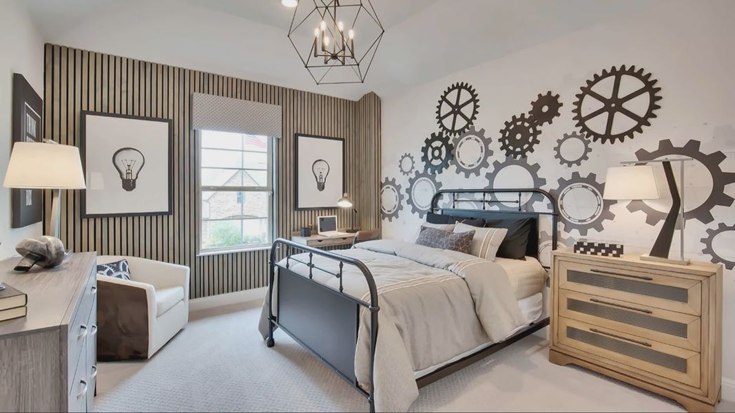 Furnished interior in a model home at Oaks at San Gabriel in Georgetown (Image 7).