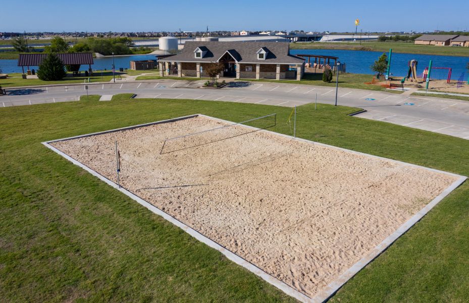 Sand volleyball court