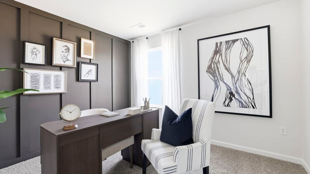 Furnished interior in a model home at Trailside Run in Spartanburg (Image 18).