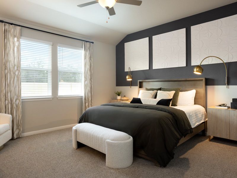 Furnished interior in a model home at Opal Meadows in Kyle (Image 11).