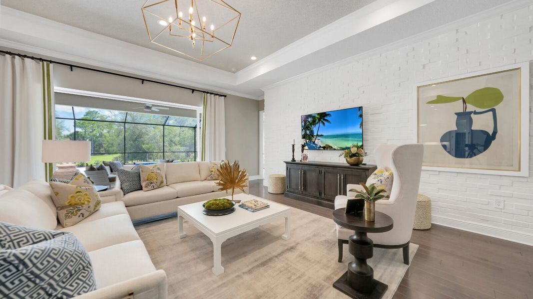 Furnished interior in a model home at Avelina Real Estate and Homes for Sale in Venice, FL - Neal Communities in Venice (Image 9). Furnished interior in a model home at Avelina Real Estate and Homes for Sale in Venice, FL - Neal Communities in Venice (Image 9).
