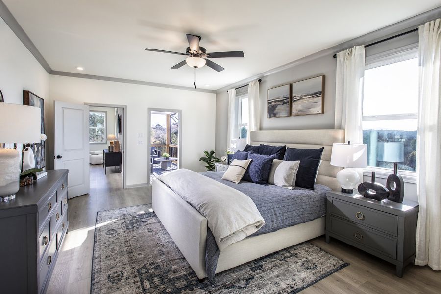 Furnished interior in a model home at Tiberon Woods in Cumming (Image 9).