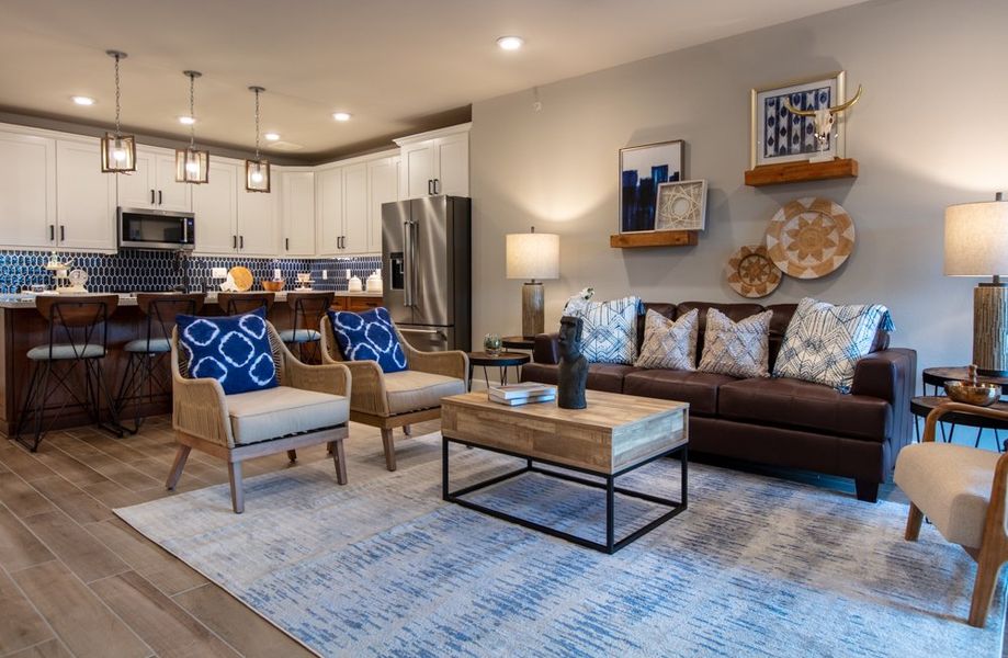 Furnished interior in a model home at Gatherings® at Westview in Houston (Image 6). Furnished interior in a model home at Gatherings® at Westview in Houston (Image 6).