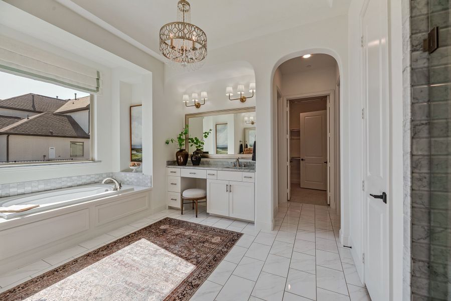 Furnished interior in a model home at King's Crossing in Parker (Image 12).