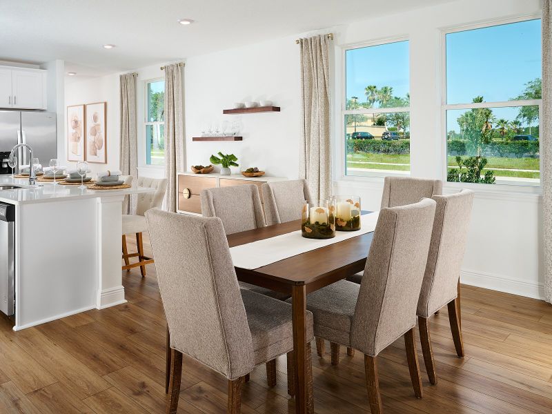 Dining room of the Olympic modeled at Links Terrace