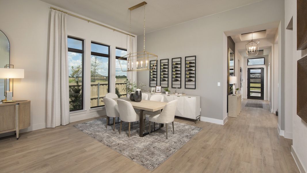 Furnished interior in a model home at The Colony in Bastrop (Image 4).