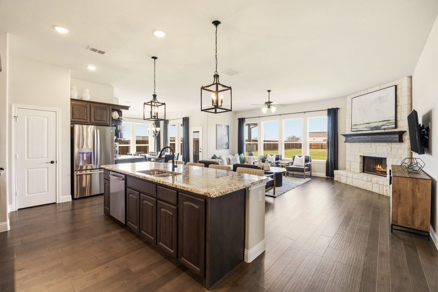 Furnished interior in a model home at Coyote Crossing in Godley (Image 11).