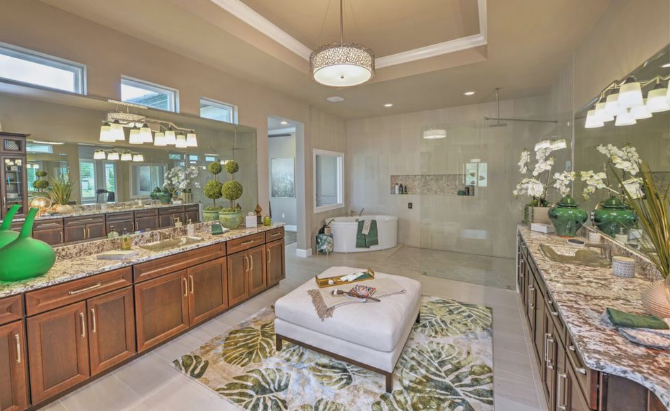 Furnished interior in a model home at The Reserve at Plantation Bay in Bunnell (Image 9).