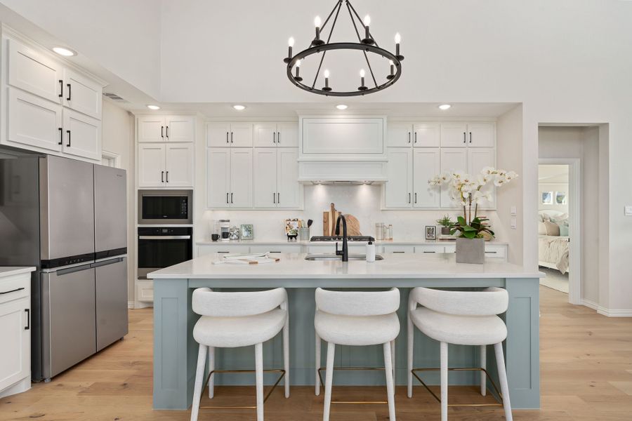 Furnished interior in a model home at Sweetgrass 50s in Haslet (Image 25).