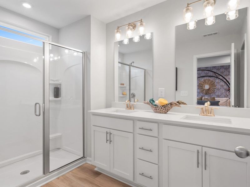 Furnished interior in a model home at Townes at North Main in Lillington (Image 7).