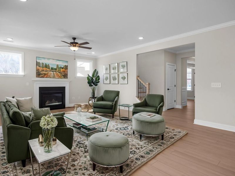 Furnished interior in a model home at Enclave at Belmont in Belmont (Image 7). Furnished interior in a model home at Enclave at Belmont in Belmont (Image 7).