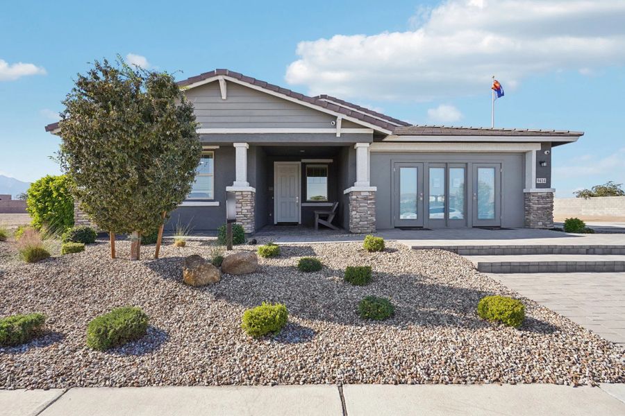 Front exterior of a home in the Estates at Estrella Crossing community, located in Phoenix, AZ (Image 4).