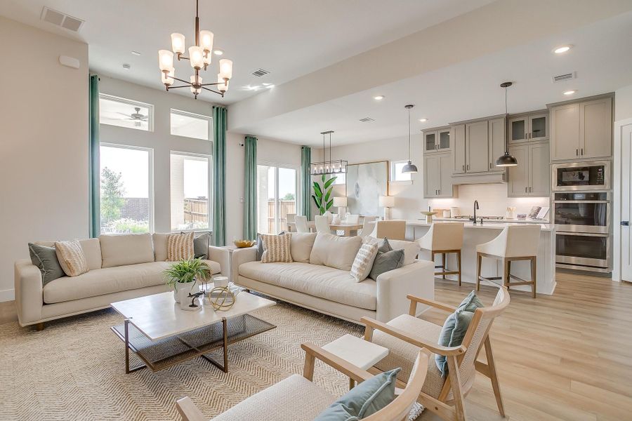 Furnished interior in a model home at Wildflower Ranch in Fort Worth (Image 36).