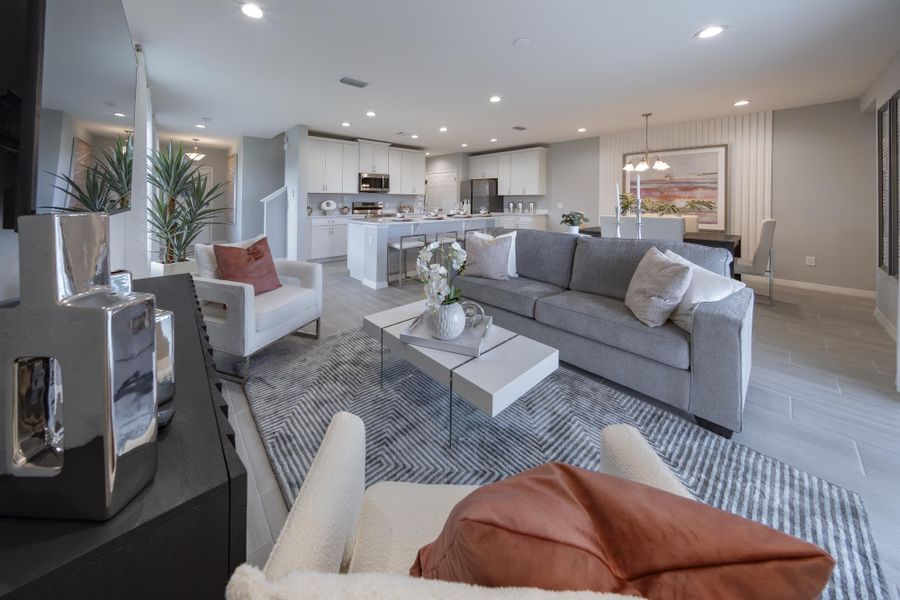 Family Room - Piper - Townhomes at Sky Lakes Estates in St. Cloud, FL by Landsea Homes