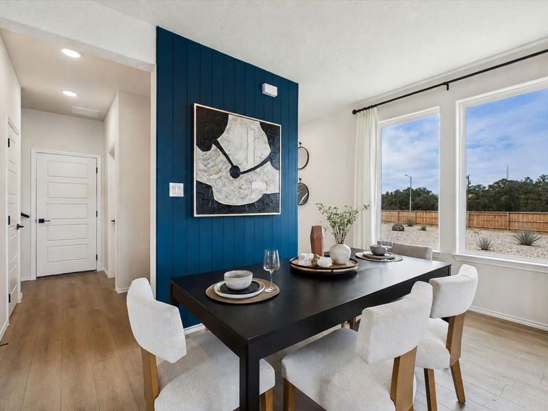 Furnished interior in a model home at Meadows at Oak Creek in San Antonio (Image 6). Furnished interior in a model home at Meadows at Oak Creek in San Antonio (Image 6).