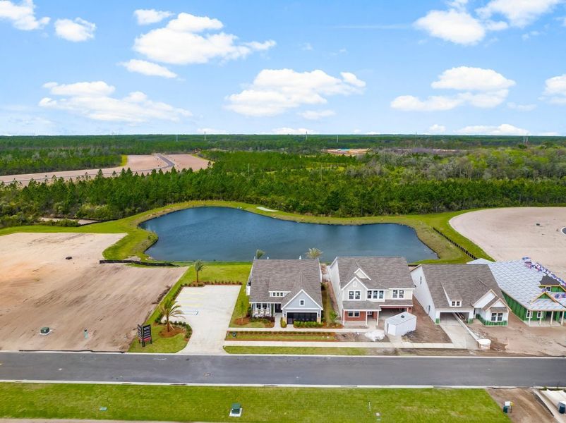 Aerial view of the Salt Grass at Ward Creek community in Panama City Beach, FL, showing layout and nearby surroundings (Image 13). Aerial view of the Salt Grass at Ward Creek community in Panama City Beach, FL, showing layout and nearby surroundings (Image 13).