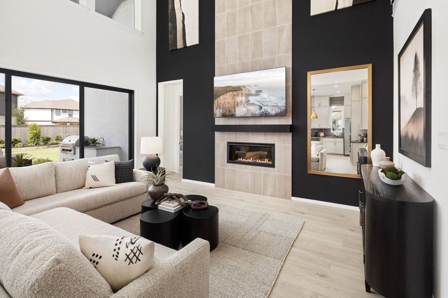 Furnished interior in a model home at Bridgeland in Cypress (Image 8).