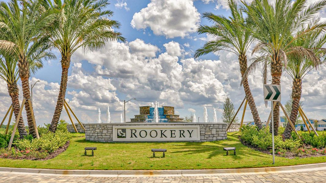Entrance to the Rookery community in Green Cove Springs, FL, featuring signage and landscaping (Image 8).