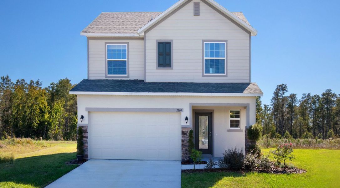 Front exterior of a home in the Crosswinds community, located in Haines City, FL (Image 4). Front exterior of a home in the Crosswinds community, located in Haines City, FL (Image 4).